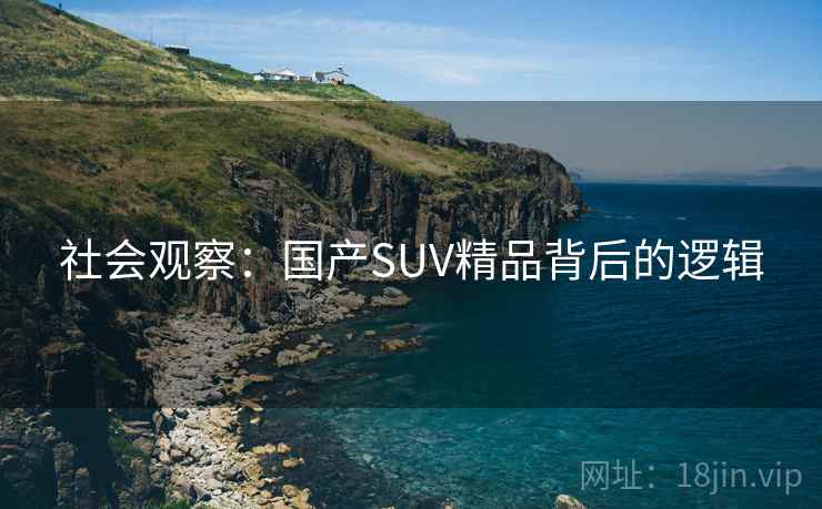 详细阅读:社会观察:国产SUV精品背后的逻辑 社会观察:国产SUV精品背后的逻辑